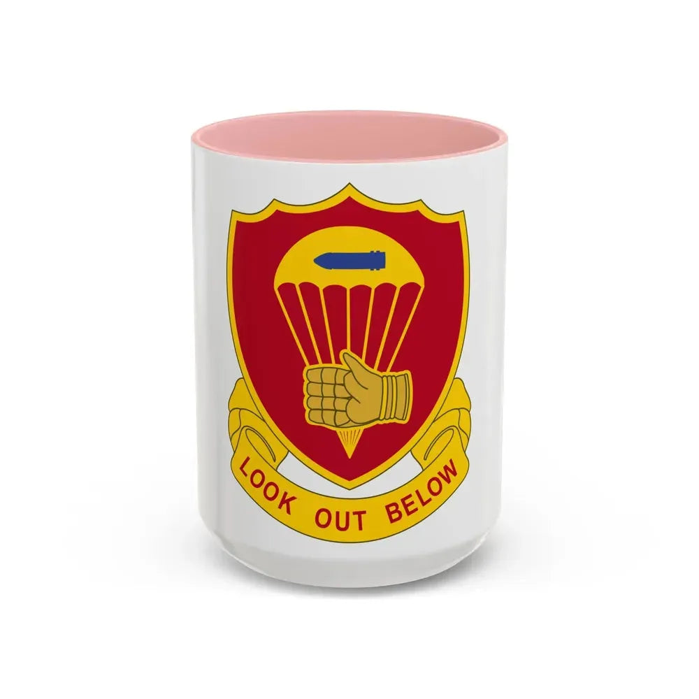 376 Airborne Field Artillery Battalion (U.S. Army) Accent Coffee Mug 15oz Pink - Go Mug Yourself
