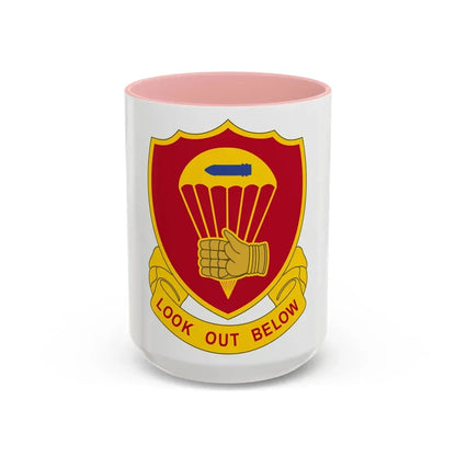 376 Airborne Field Artillery Battalion (U.S. Army) Accent Coffee Mug 15oz Pink - Go Mug Yourself