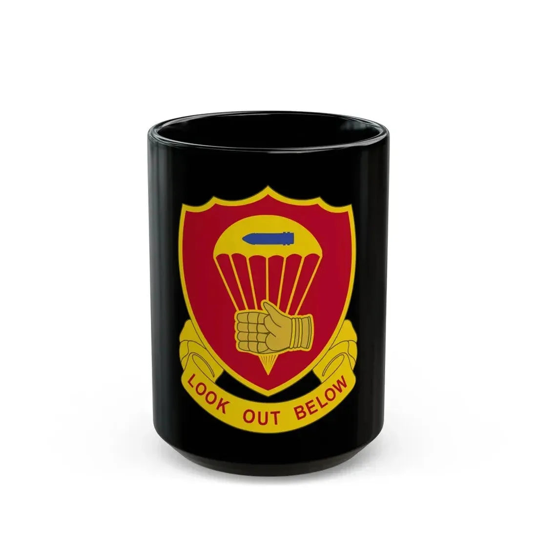376 Airborne Field Artillery Battalion (U.S. Army) Black Coffee Mug 15oz - Go Mug Yourself