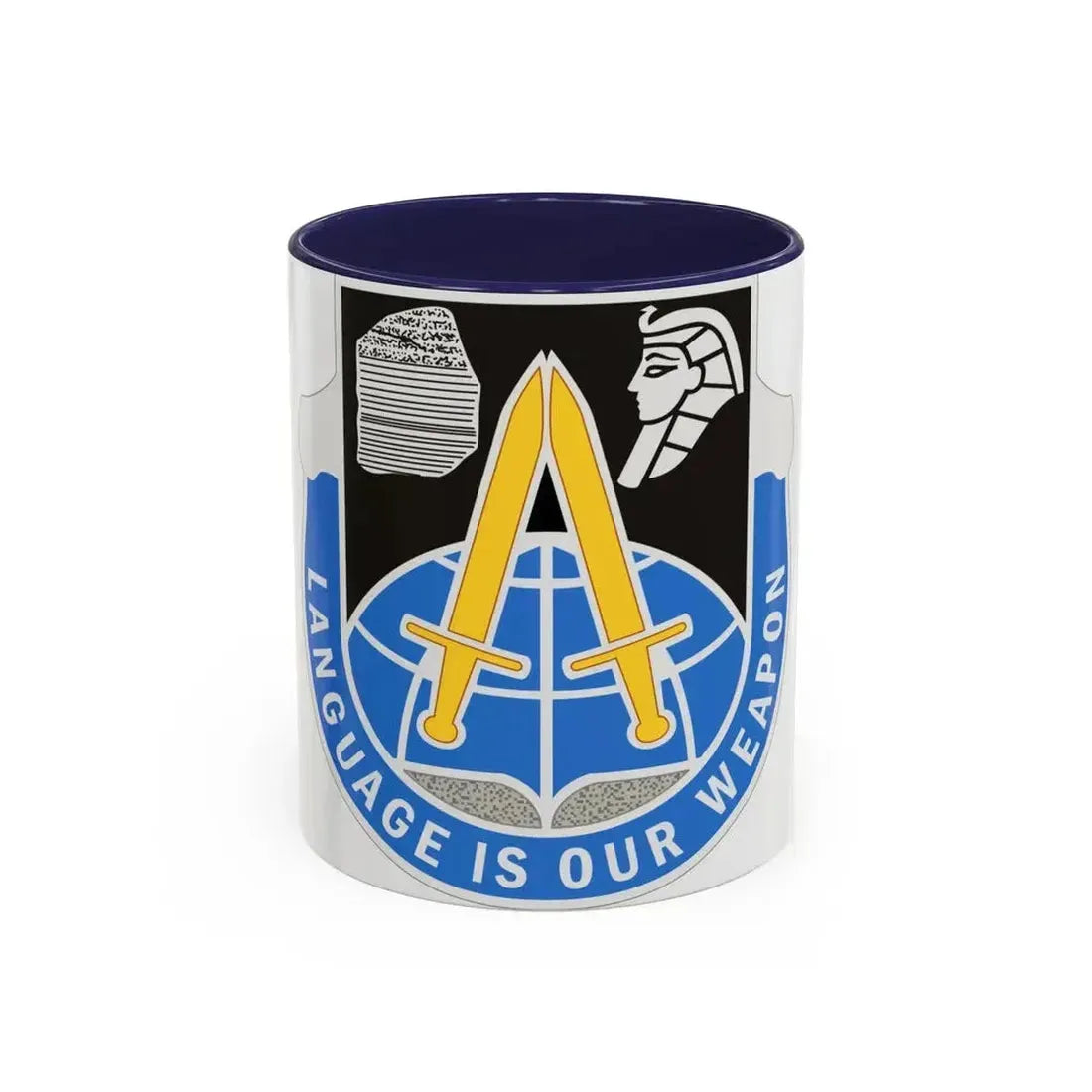 376 Military Intelligence Battalion (U.S. Army) Accent Coffee Mug 11oz Navy - Go Mug Yourself