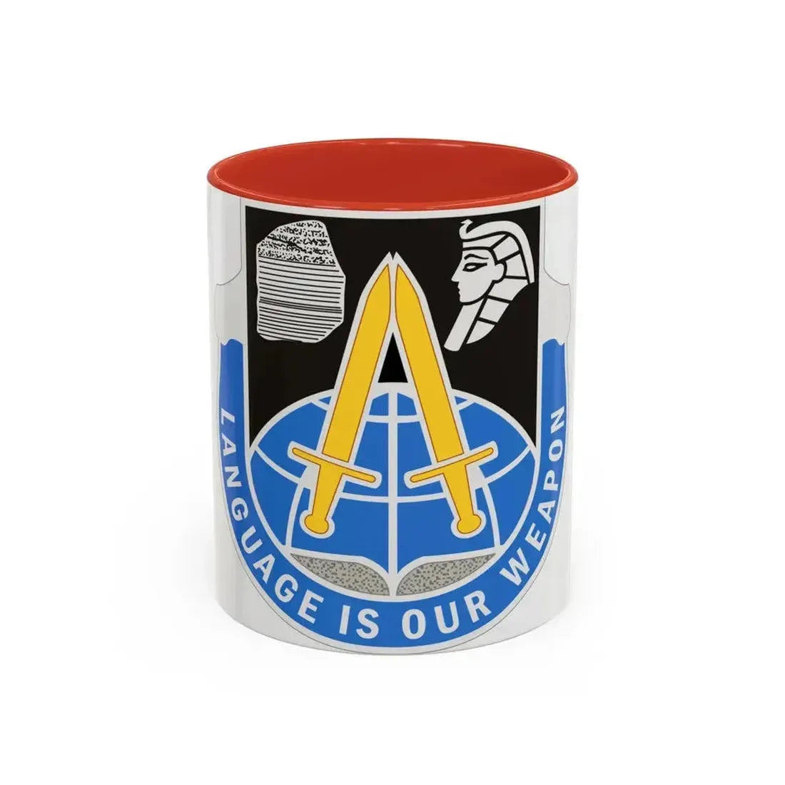 376 Military Intelligence Battalion (U.S. Army) Accent Coffee Mug 11oz Red - Go Mug Yourself