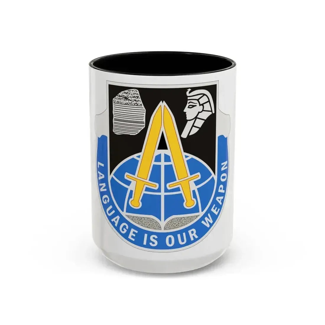 376 Military Intelligence Battalion (U.S. Army) Accent Coffee Mug 15oz Black - Go Mug Yourself