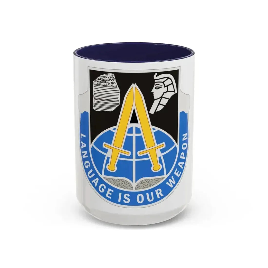 376 Military Intelligence Battalion (U.S. Army) Accent Coffee Mug 15oz Navy - Go Mug Yourself