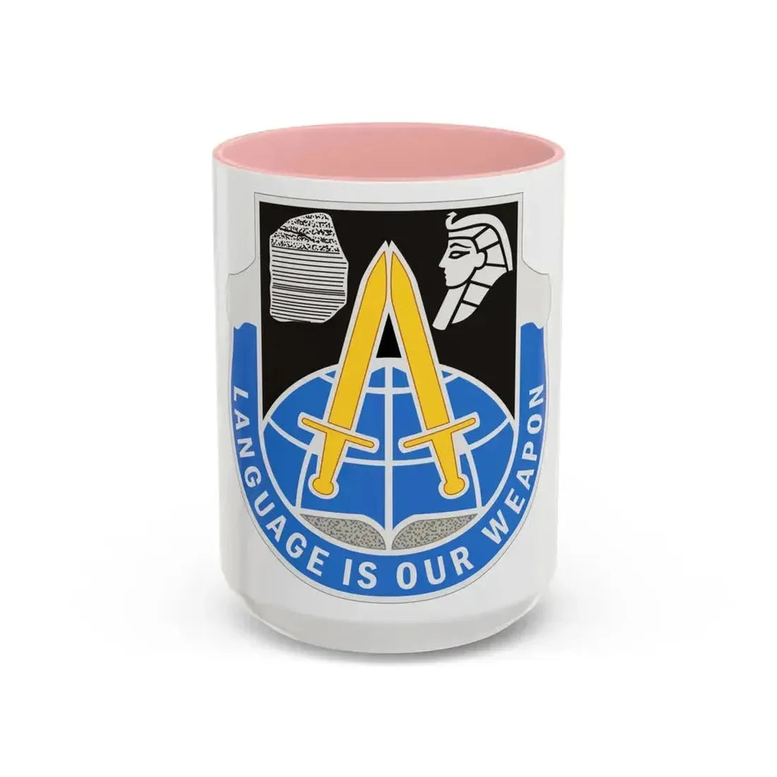 376 Military Intelligence Battalion (U.S. Army) Accent Coffee Mug 15oz Pink - Go Mug Yourself