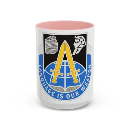 376 Military Intelligence Battalion (U.S. Army) Accent Coffee Mug 15oz Pink - Go Mug Yourself