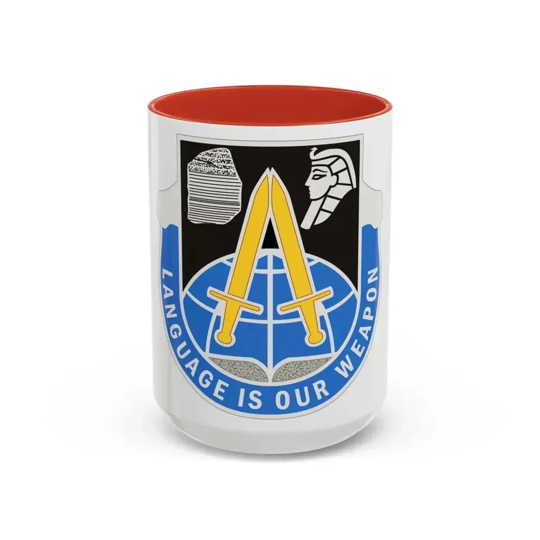 376 Military Intelligence Battalion (U.S. Army) Accent Coffee Mug 15oz Red - Go Mug Yourself
