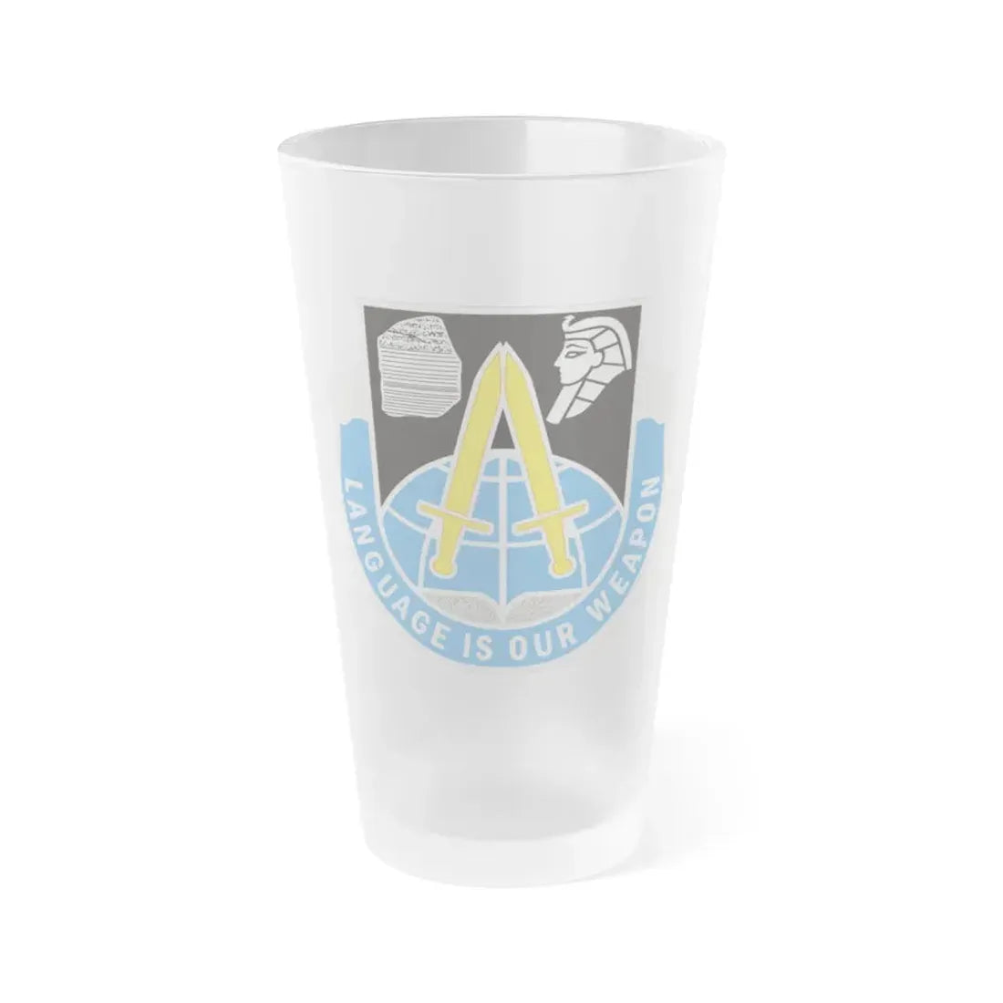376 Military Intelligence Battalion (U.S. Army) Frosted Pint Glass 16oz Default Title - Go Mug Yourself