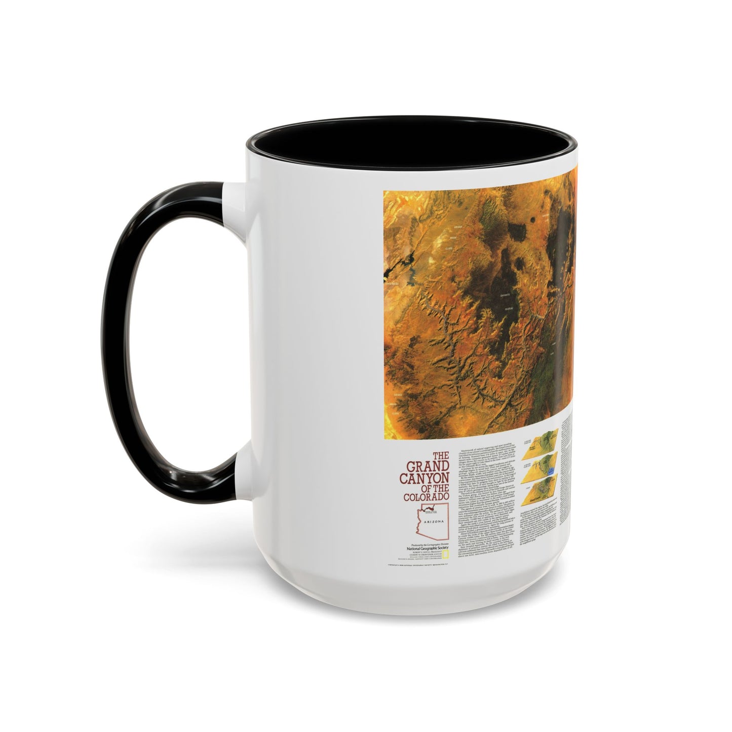 USA - Grand Canyon of the Colorado (1978) (Map) Accent Coffee Mug