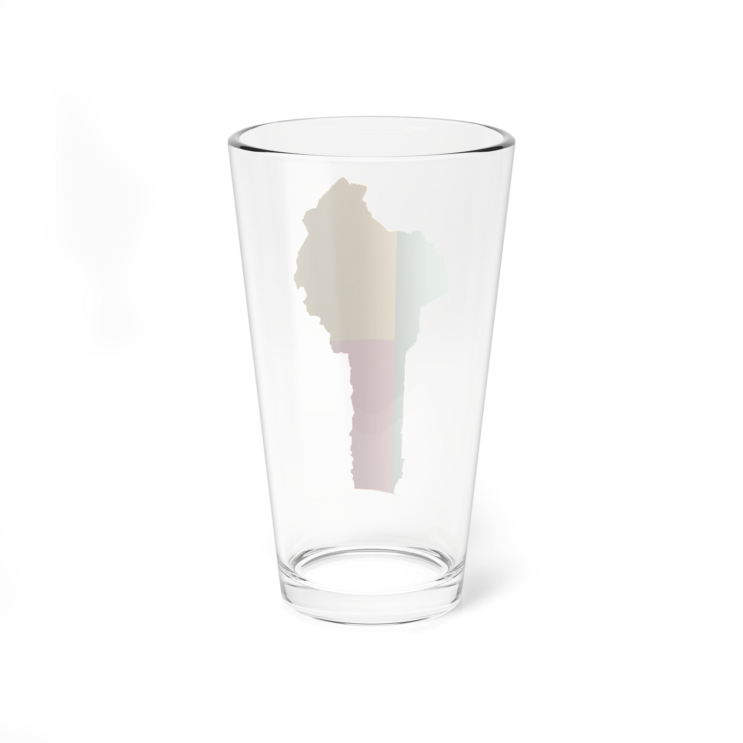 Flag map of Benin (Benin) Pint Glass 16oz