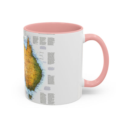 Australia - A Traveller's Look (1988) (Map) Accent Coffee Mug