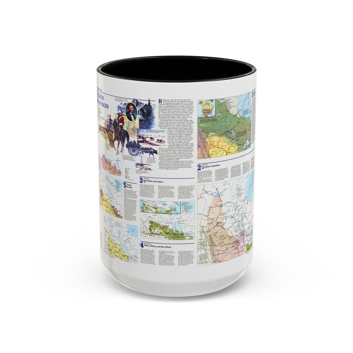 Canada - Prairie Provinces 2 (1995) (Map) Accent Coffee Mug