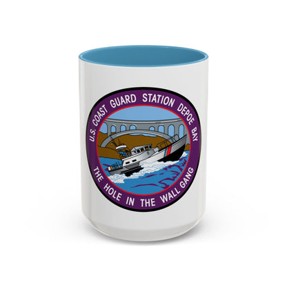 USCG Station Depoe Bay (U.S. Coast Guard) Accent Coffee Mug