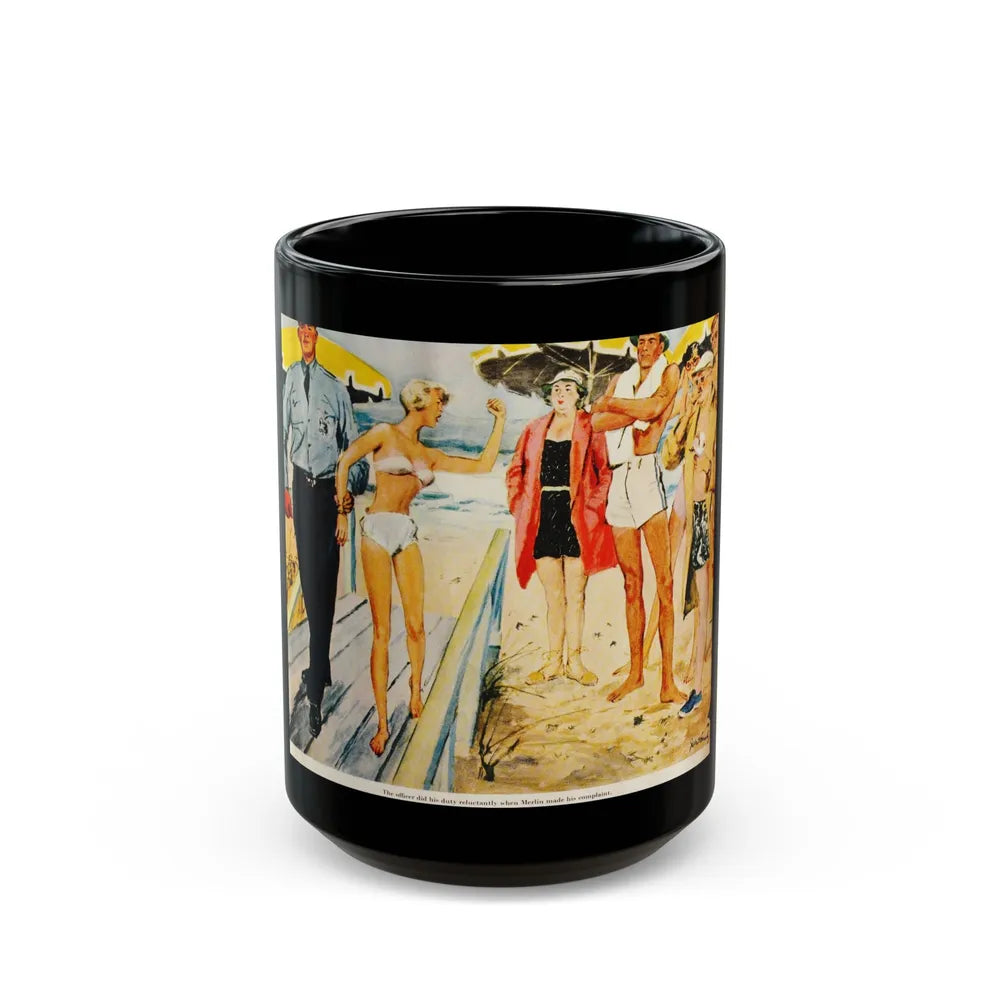 Daring Bikini, 1949 - Black Coffee Mug-15oz-Go Mug Yourself