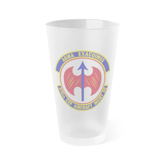 376th Expeditionary Aircraft Maintenance Squadron (U.S. Air Force) Frosted Pint Glass 16oz-16oz-Frosted-Go Mug Yourself