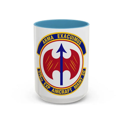 376th Expeditionary Aircraft Maintenance Squadron (U.S. Air Force) Accent Coffee Mug 15oz Light Blue - Go Mug Yourself