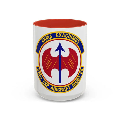 376th Expeditionary Aircraft Maintenance Squadron (U.S. Air Force) Accent Coffee Mug 15oz Red - Go Mug Yourself