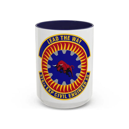 376th Expeditionary Civil Engineer Squadron (U.S. Air Force) Accent Coffee Mug 15oz Navy - Go Mug Yourself