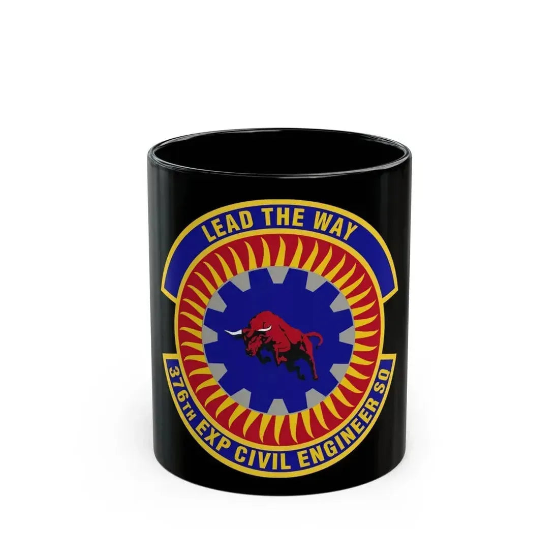 376th Expeditionary Civil Engineer Squadron (U.S. Air Force) Black Coffee Mug 11oz - Go Mug Yourself