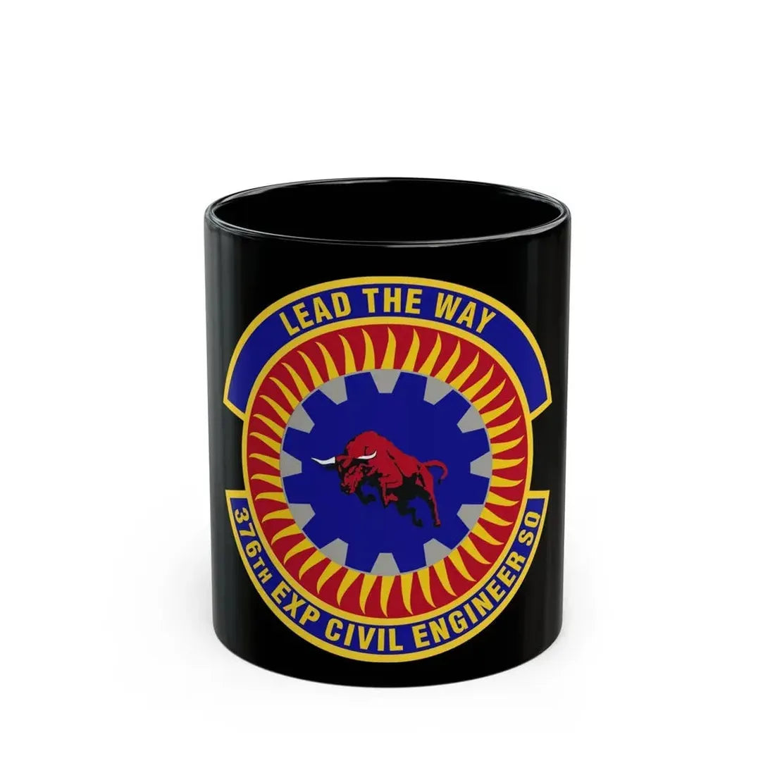 376th Expeditionary Civil Engineer Squadron (U.S. Air Force) Black Coffee Mug 11oz - Go Mug Yourself