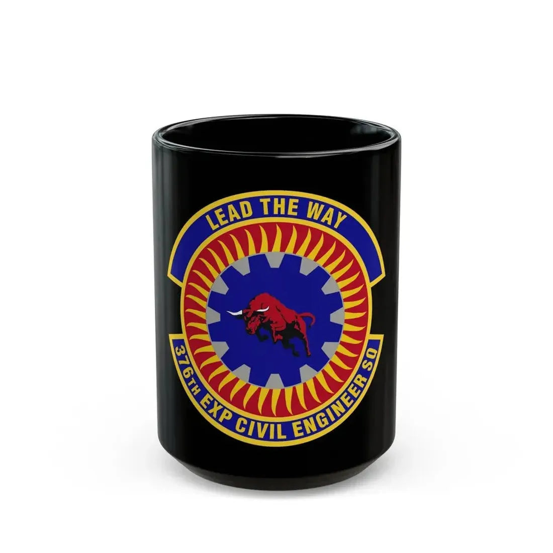 376th Expeditionary Civil Engineer Squadron (U.S. Air Force) Black Coffee Mug 15oz - Go Mug Yourself