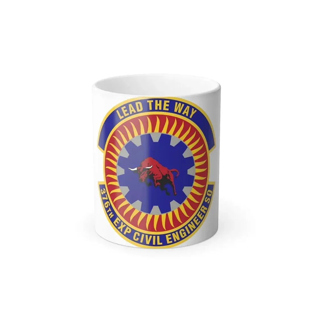 376th Expeditionary Civil Engineer Squadron (U.S. Air Force) Color Changing Coffee Mug 11oz - Go Mug Yourself