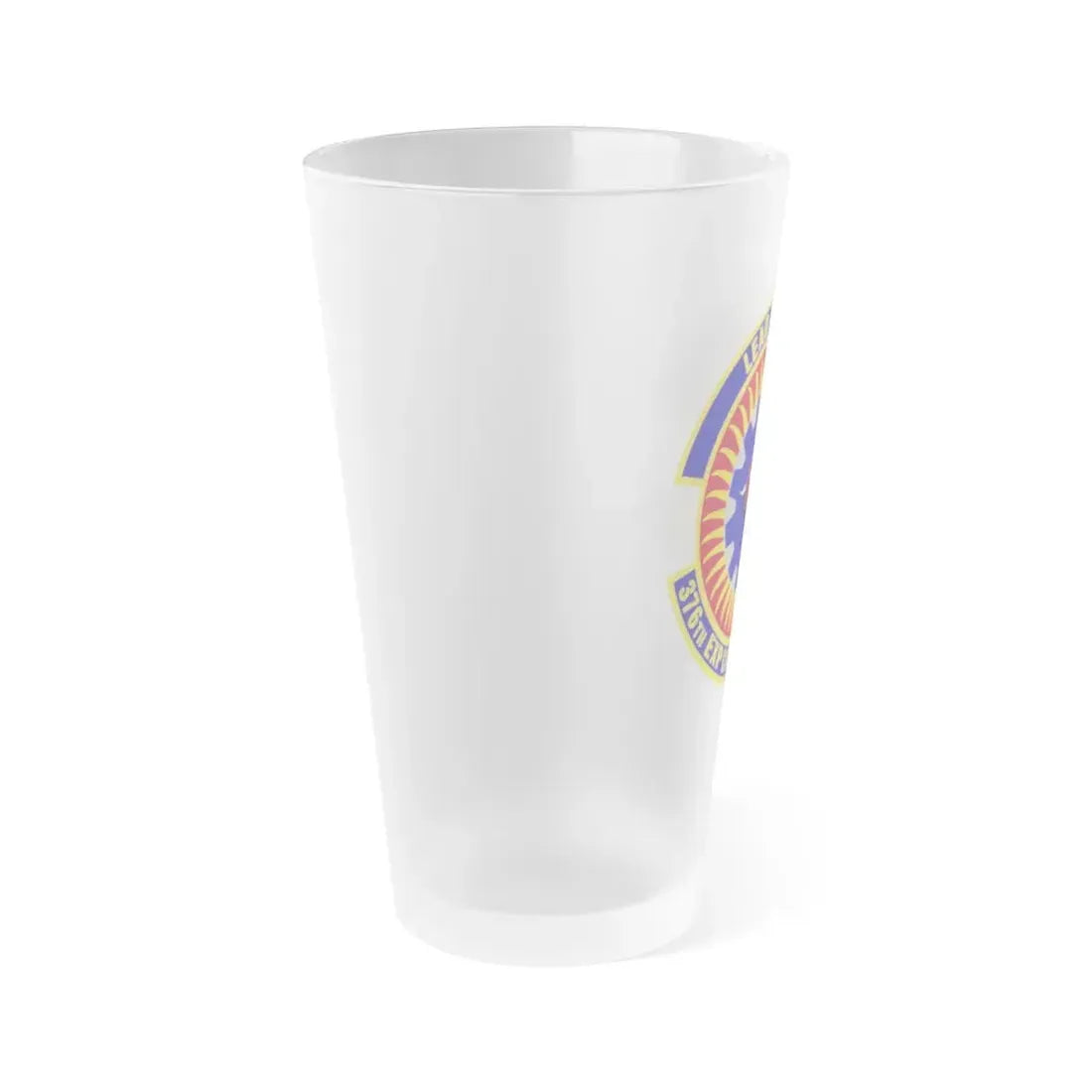 376th Expeditionary Civil Engineer Squadron (U.S. Air Force) Frosted Pint Glass 16oz - Go Mug Yourself