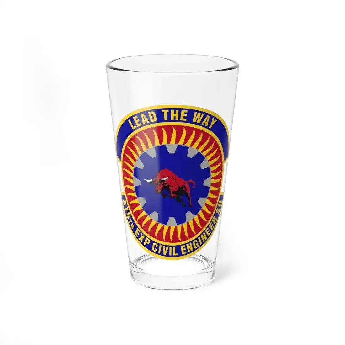 376th Expeditionary Civil Engineer Squadron (U.S. Air Force) Pint Glass 16oz 16oz - Go Mug Yourself