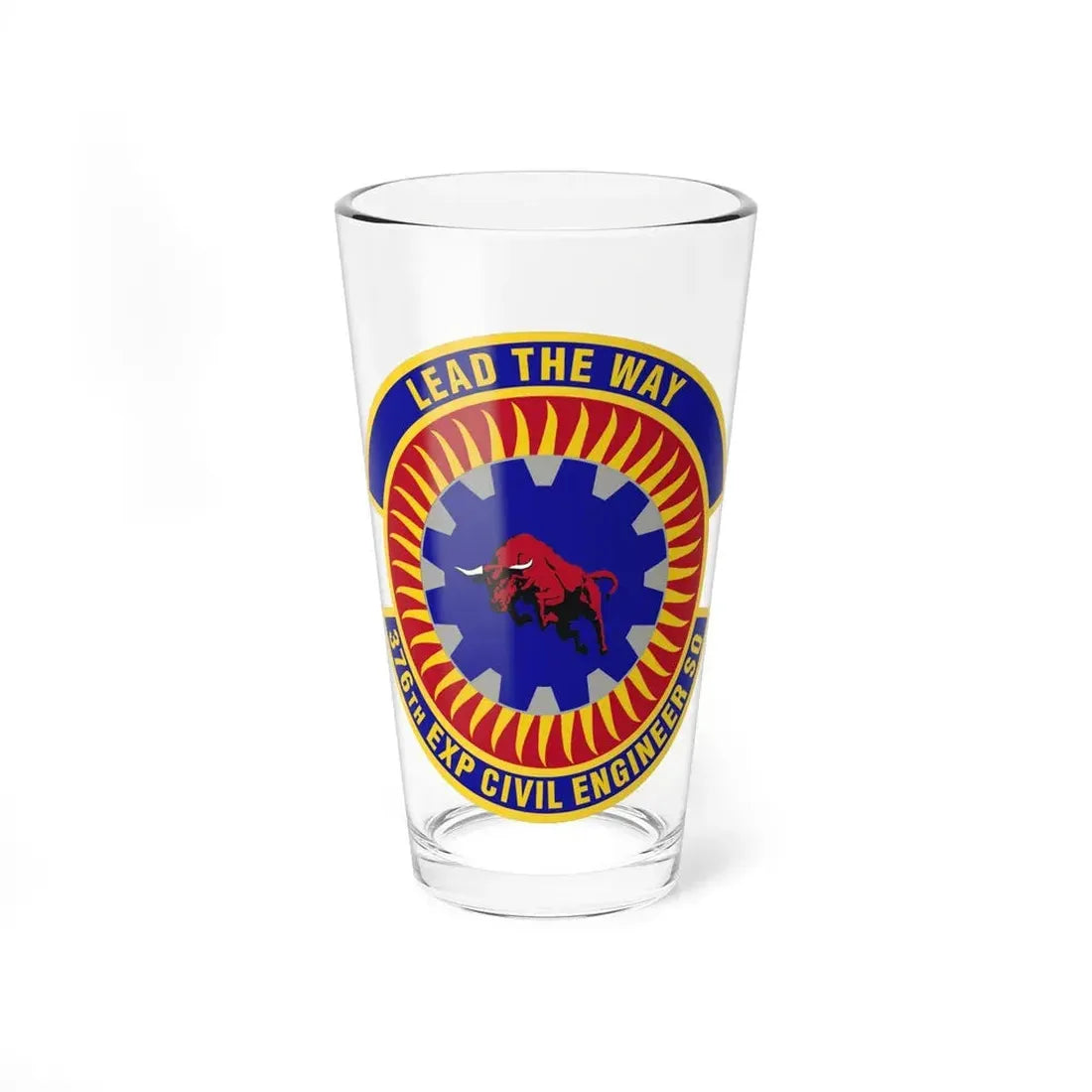 376th Expeditionary Civil Engineer Squadron (U.S. Air Force) Pint Glass 16oz 16oz - Go Mug Yourself