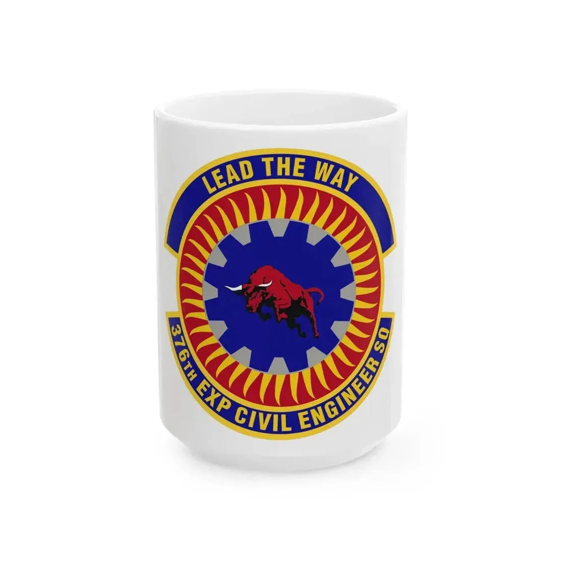 376th Expeditionary Civil Engineer Squadron (U.S. Air Force) White Coffee Mug 15oz - Go Mug Yourself