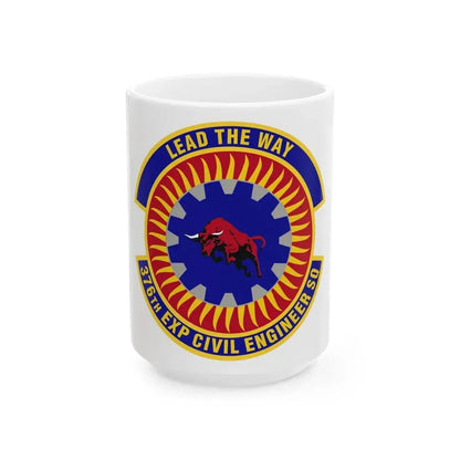 376th Expeditionary Civil Engineer Squadron (U.S. Air Force) White Coffee Mug 15oz - Go Mug Yourself