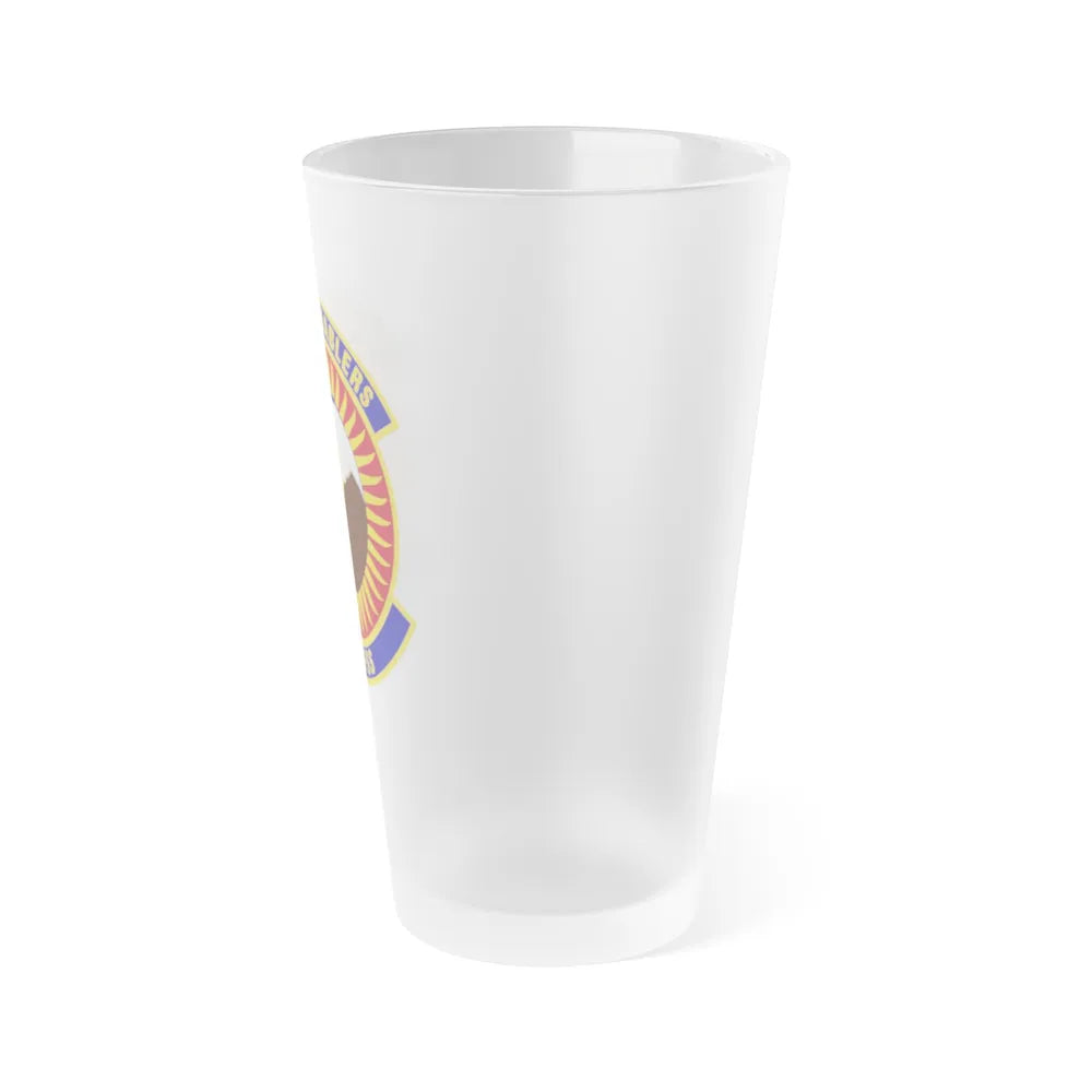 376th Expeditionary Force Support Squadron (U.S. Air Force) Frosted Pint Glass 16oz-Go Mug Yourself