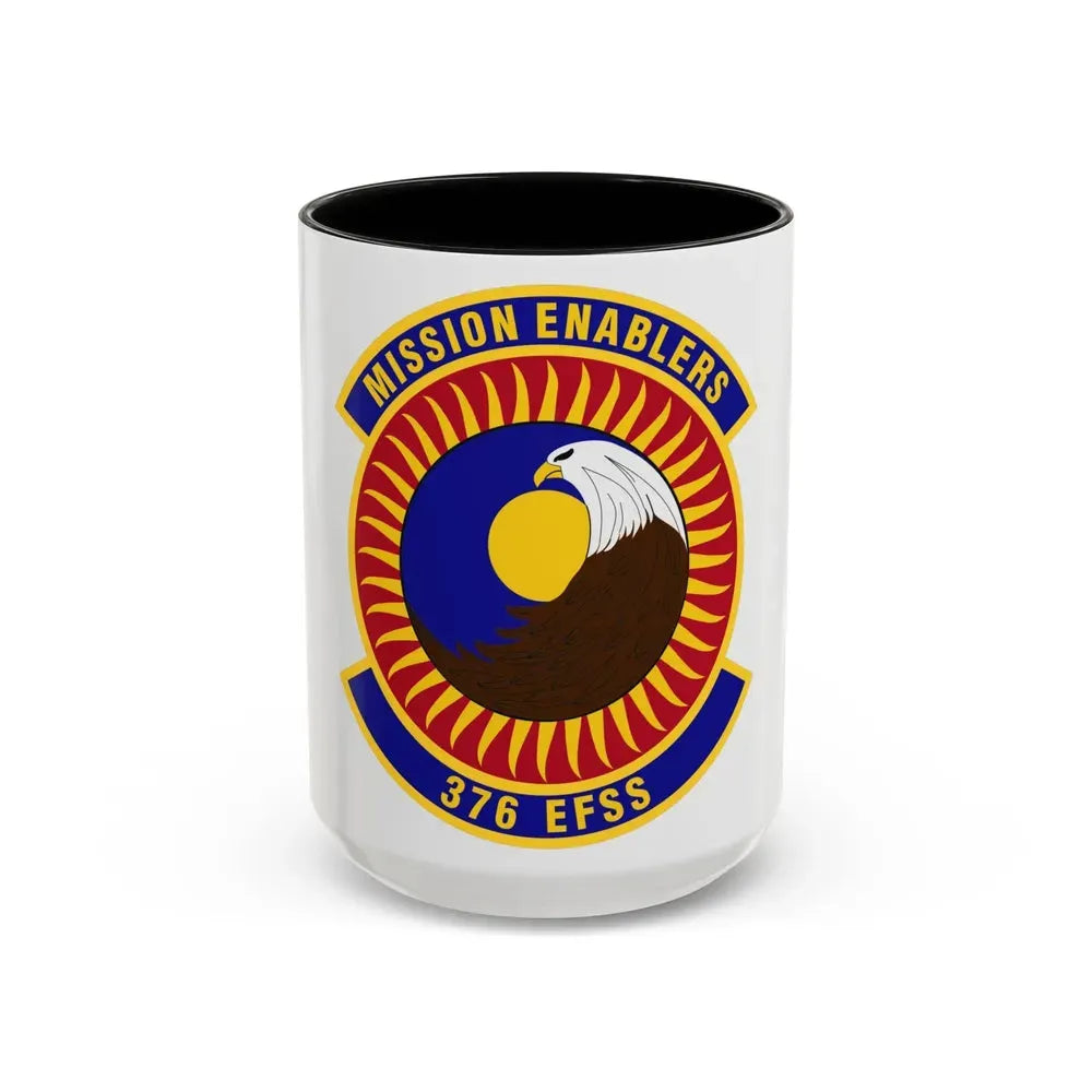 376th Expeditionary Force Support Squadron (U.S. Air Force) Accent Coffee Mug 15oz Black - Go Mug Yourself