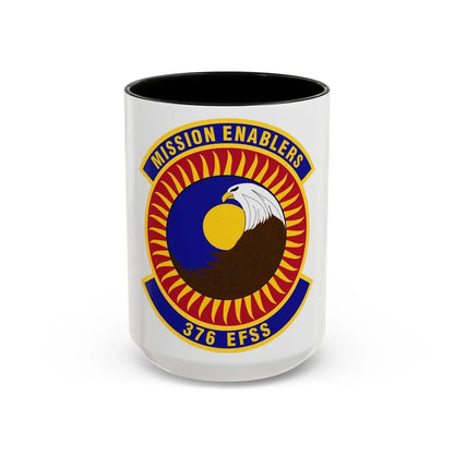376th Expeditionary Force Support Squadron (U.S. Air Force) Accent Coffee Mug 15oz Black - Go Mug Yourself