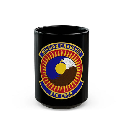 376th Expeditionary Force Support Squadron (U.S. Air Force) Black Coffee Mug 15oz - Go Mug Yourself