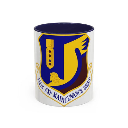 376th Expeditionary Maintenance Group (U.S. Air Force) Accent Coffee Mug 11oz Navy - Go Mug Yourself
