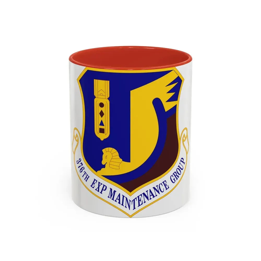 376th Expeditionary Maintenance Group (U.S. Air Force) Accent Coffee Mug 11oz Red - Go Mug Yourself
