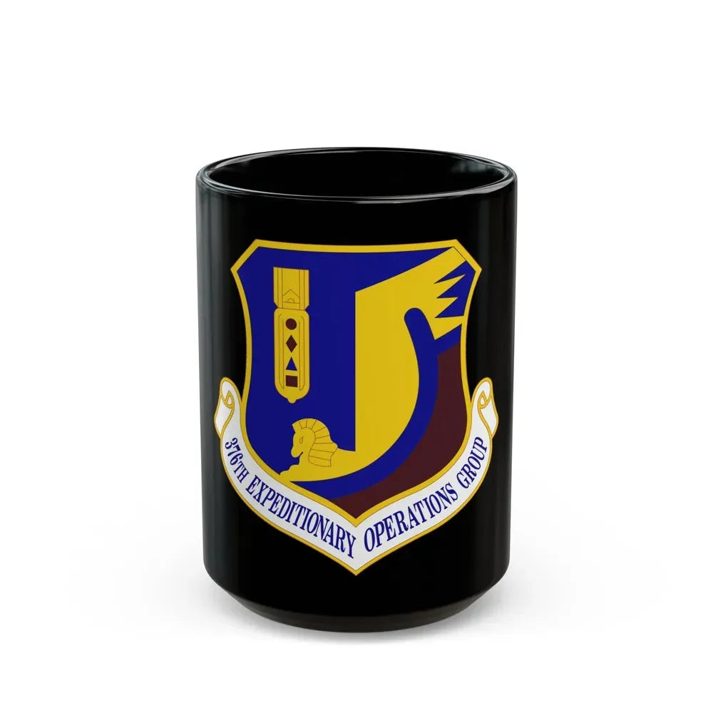 376th Expeditionary Operations Group (U.S. Air Force) Black Coffee Mug 15oz - Go Mug Yourself