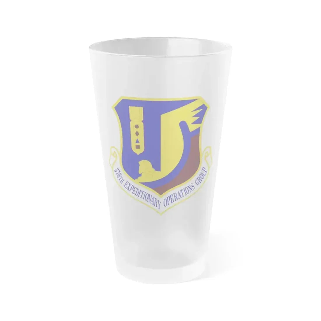 376th Expeditionary Operations Group (U.S. Air Force) Frosted Pint Glass 16oz 16oz Frosted - Go Mug Yourself