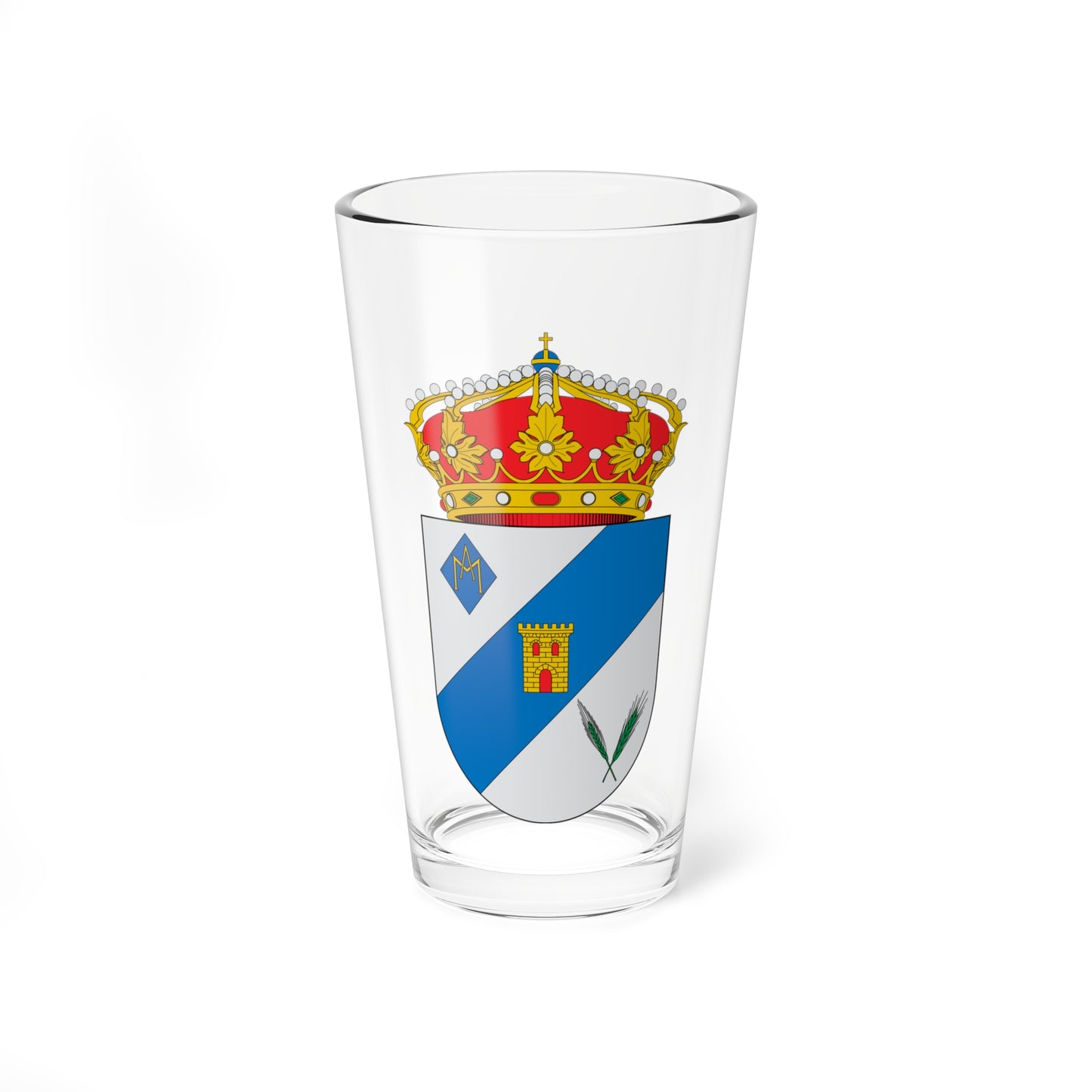 Escudo de María de Huerva (Spain) (Coat of Arms) Pint Glass 16oz