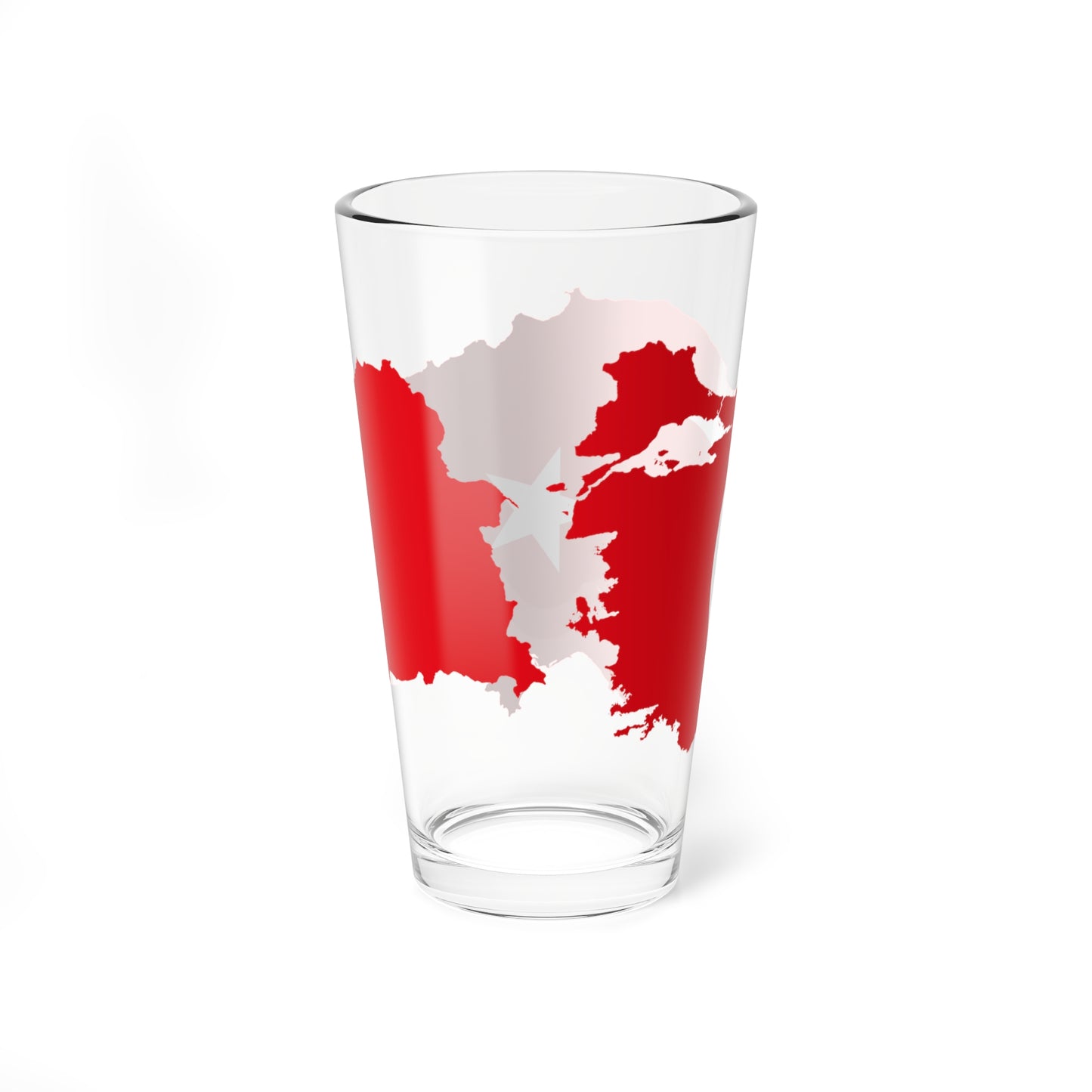 Flag-map of Turkey (Turkey) Pint Glass 16oz