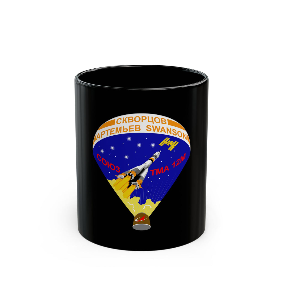 Soyuz TMA-12M (Soyuz Programme) Black Coffee Mug