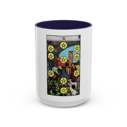 The 10 of Pentacles (Tarot Card) Accent Coffee Mug