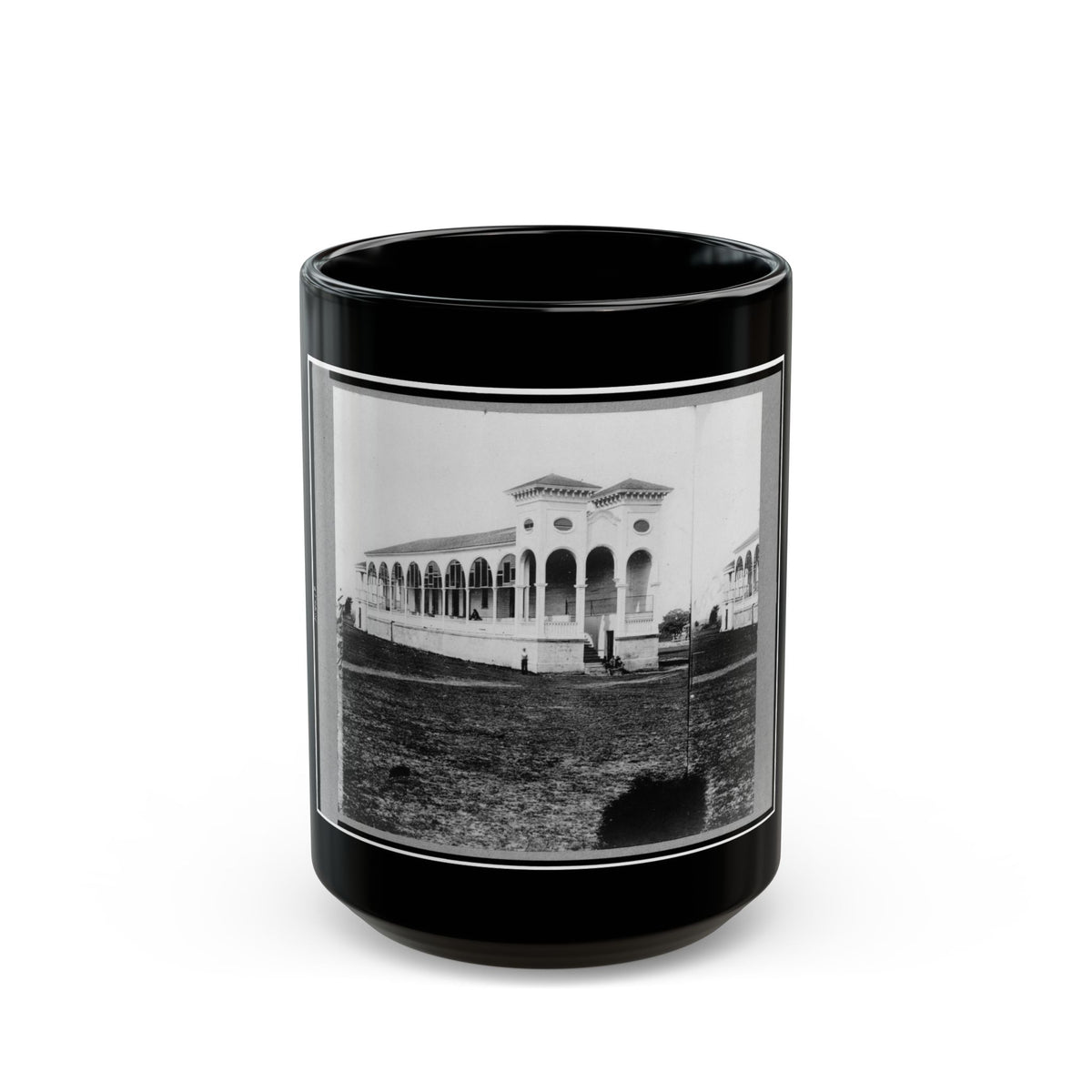Club House Race Course, Where Federal Officers Were Confined, Charleston, S.C., April 1865 (U.S. Civil War) Black Coffee Mug