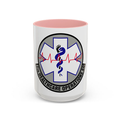 7 Healthcare Operations Squadron AFGSC (U.S. Air Force) Accent Coffee Mug