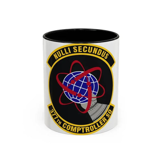 377th Comptroller Squadron (U.S. Air Force) Accent Coffee Mug 11oz Black - Go Mug Yourself