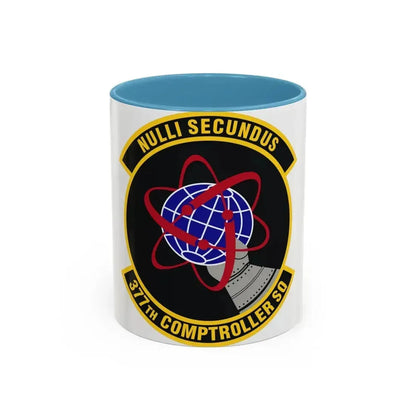 377th Comptroller Squadron (U.S. Air Force) Accent Coffee Mug 11oz Light Blue - Go Mug Yourself