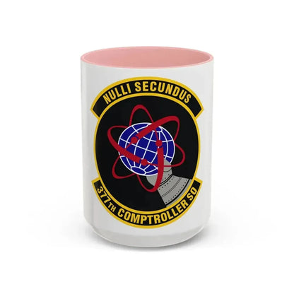 377th Comptroller Squadron (U.S. Air Force) Accent Coffee Mug 15oz Pink - Go Mug Yourself
