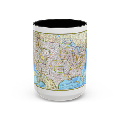 USA - The United States (1982) (Map) Accent Coffee Mug