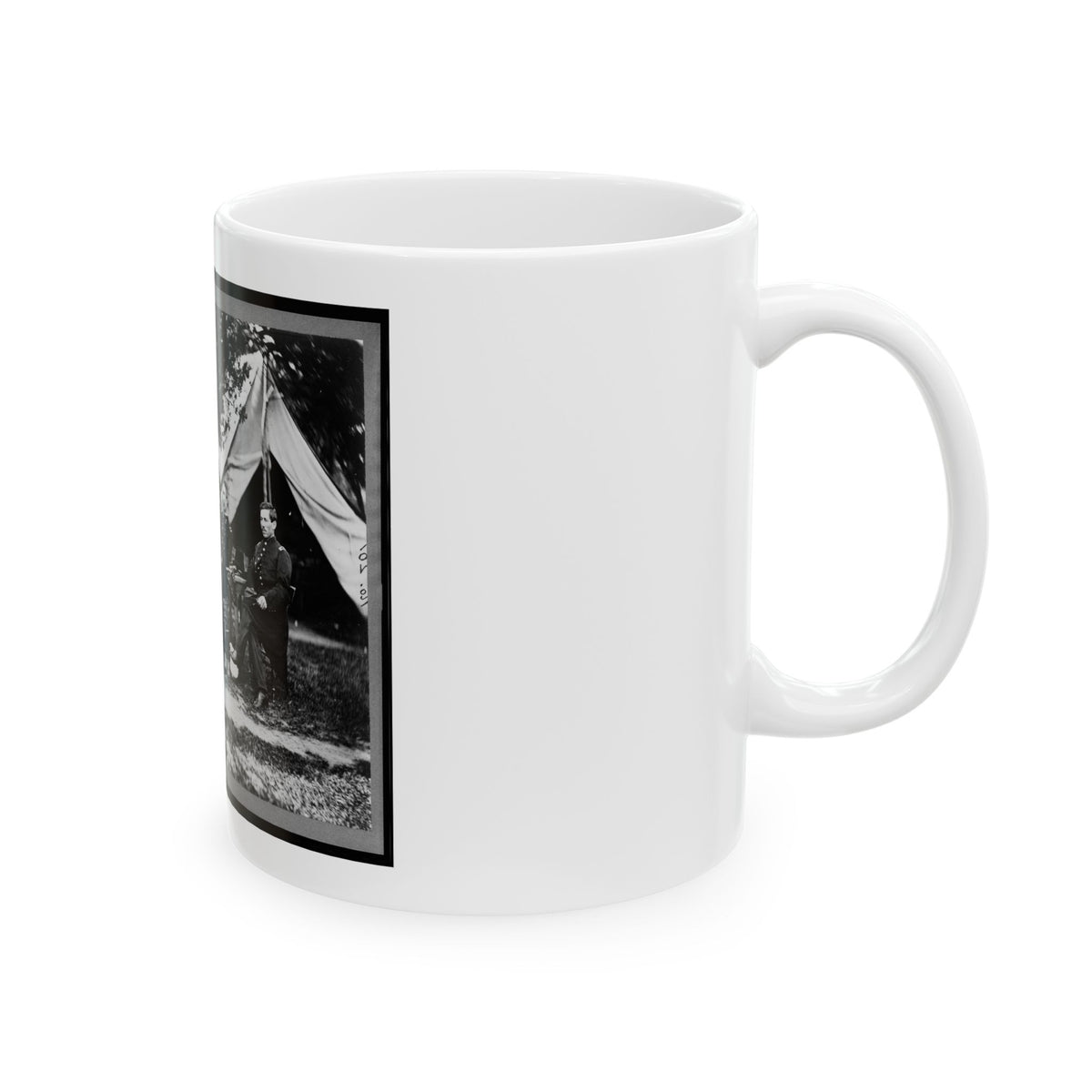General Napoleon Bonaparte Mclaughlen And Staff Near Washington, D.C. (U.S. Civil War) White Coffee Mug