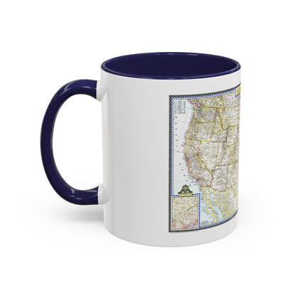 USA - The United States (1946) (Map) Accent Coffee Mug